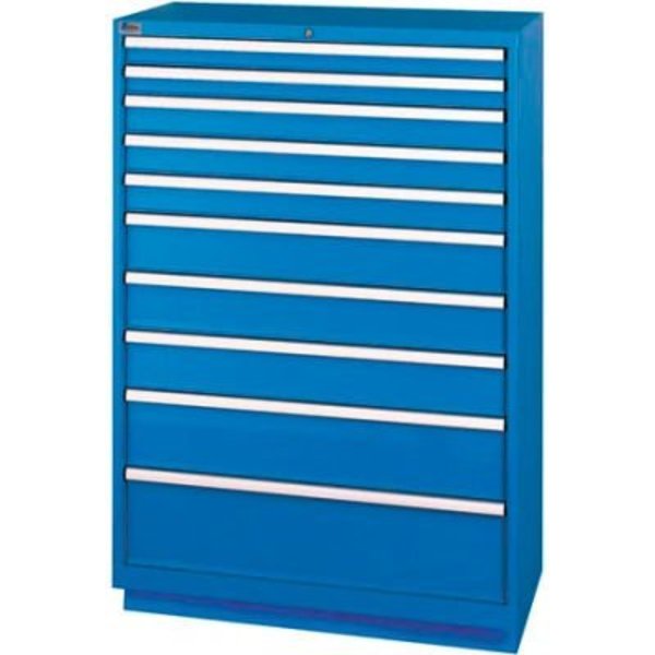 Lista International ListaÂ 10 Drawer Shallow Depth Cabinet - Bright Blue, Individual Lock XSHS1350-1002BBRG